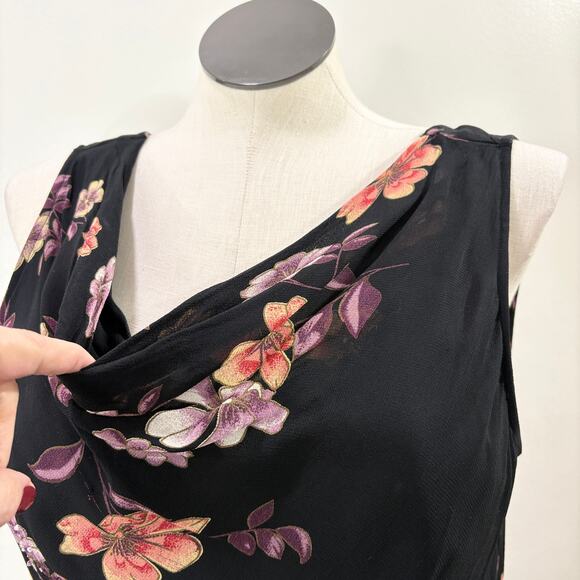 Eva Blue Size 18 Vintage Dress Beaded Maxi REPAIRED Whimsigoth Fairy Grunge - Picture 11 of 16